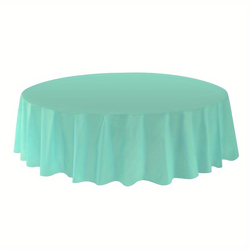 

12-pack Premium Plastic Table Cover Medium Weight Disposable Tablecloth-for Wedding, Birthday, Bachelor Party, Graduation - Versatile Fit For Various Occasions, Holiday-themed 12pk Round 84