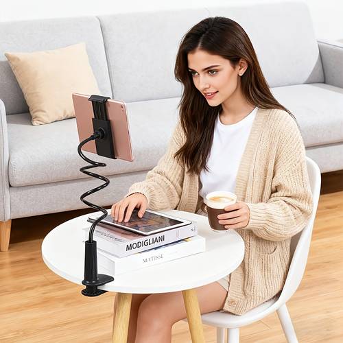 1pc stable and wobble free universal phone and tablet holder adjustment 360 universal flexible hose with a practical style universal flexible hose material solid color 27 56 inches in length