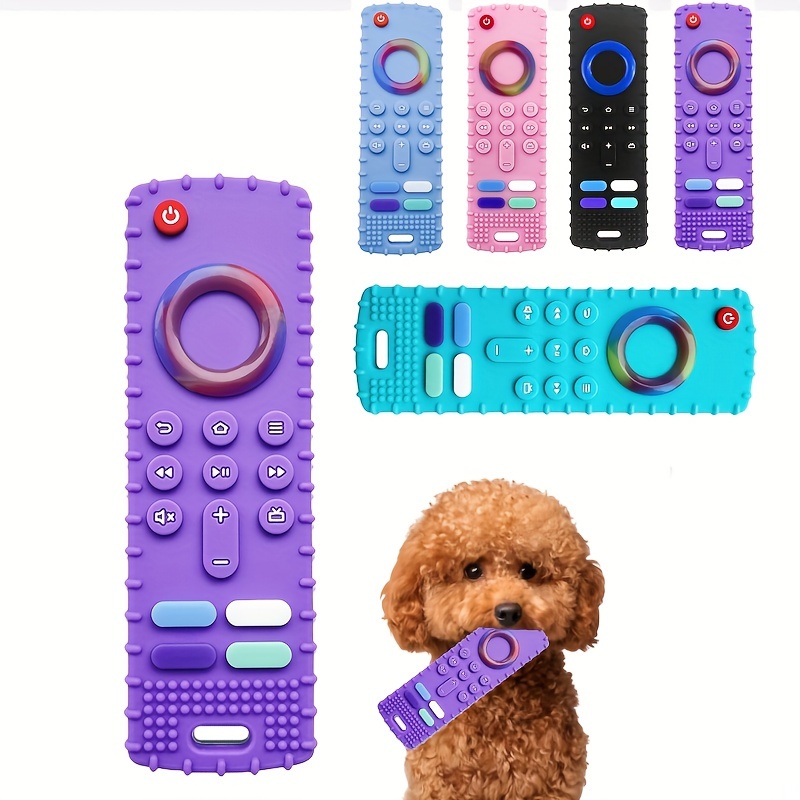 

Chewy Dog Teething Toy: Silicone Remote Control For Puppies - Multi-color Options Available