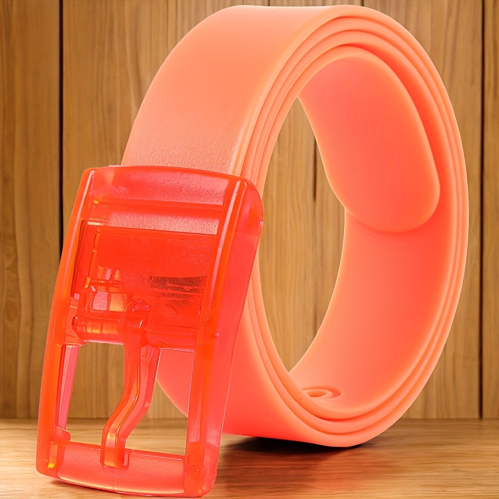 mens fashionable silicone belt with plastic     in white and   suitable for   casual and formal occasions the adjustable and durable belt is   for christmas valentines day graduation gifts
