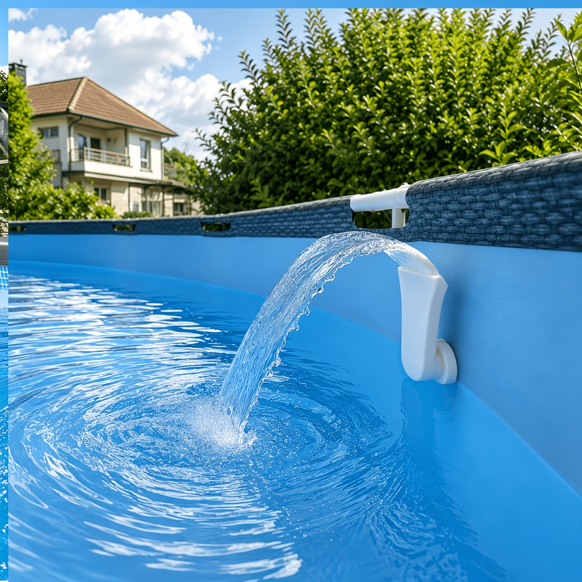 TEMU 1 Juego de de Piscina Fuente Boquilla, Conexión Roscada Universal Fácil Instalación, Ancha Flujo , Duradero y Multicolor, Adecuado para Patios