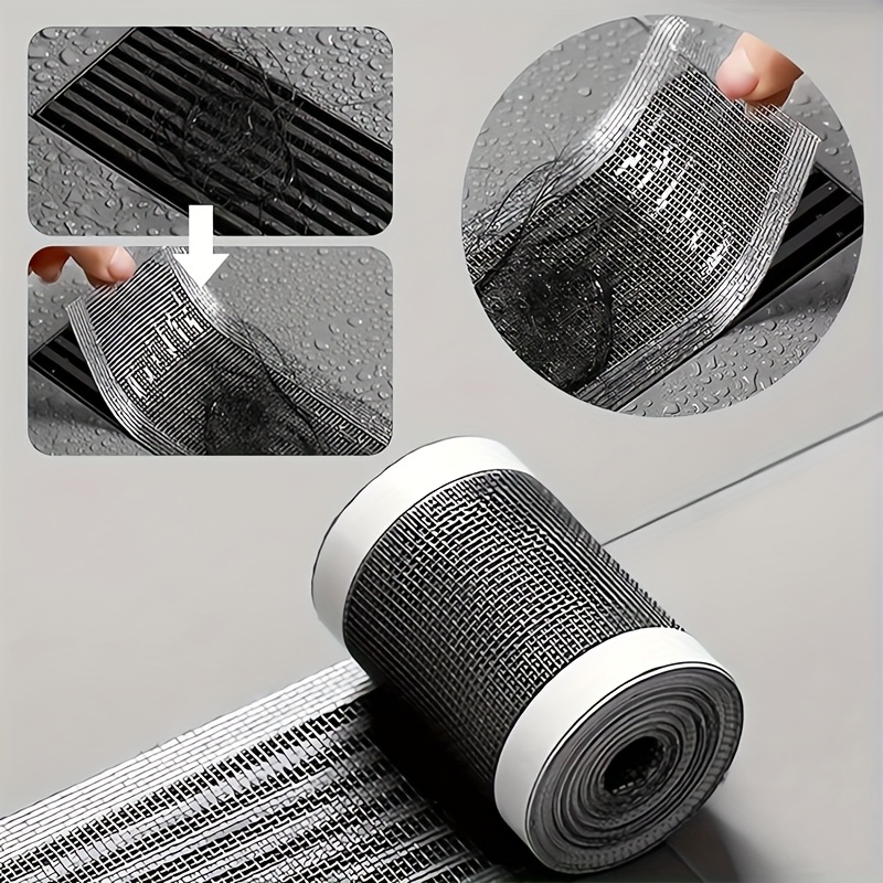 Trimmable Shower Drain Plug Protector, Self-Adhesive Floor Drain Sticker