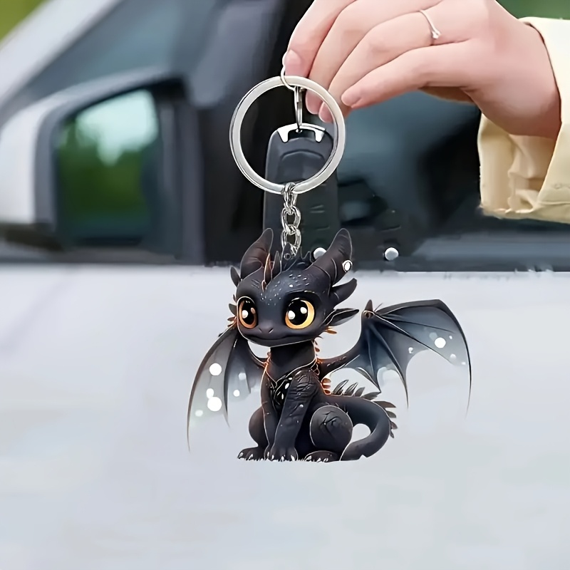 

1pc Porte-clés Dragon en Acrylique - pour la Décoration de Voiture & Breloques de Sac à Dos, Cadeau Idéal pour Halloween & Noël