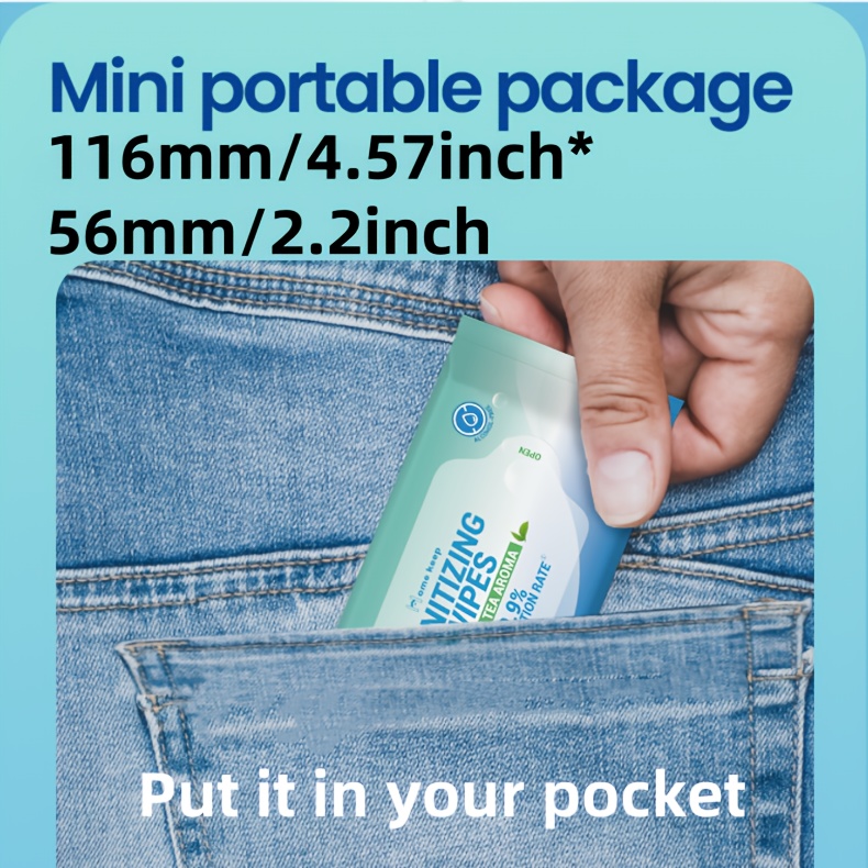 40 packs of 5 sets of mini sanitary/alcohol wipes- 8 packs per set, totaling 64pcs- thickened and enlarged non-woven fabric-150mm*140mm- 3.5 times the liquid content- suitable for kitchen/bedroom/living room- outdoor/in car use
