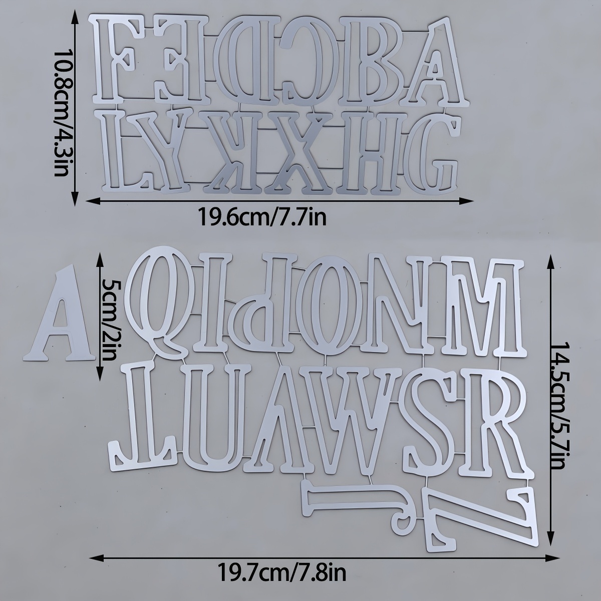 Image of 1pc 2in Alphabet Metal Cutting Dies For Scrapbooking Decorative Embossing Handicraft Die Cutting Template, Letter Die Cuts