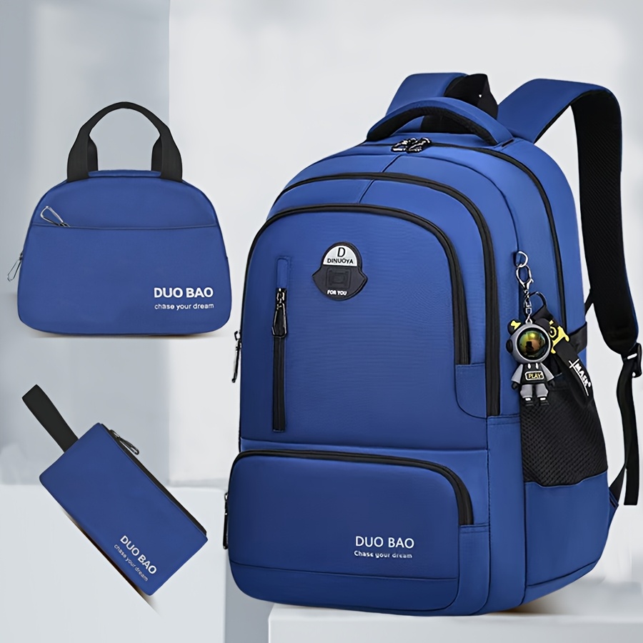 3pcs New Backpack Lunch Bag Pencil Case Set, Unisex Shoulder Bag For Gift