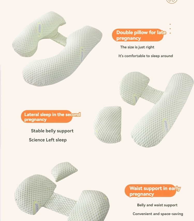 2 pack soft polyester pregnancy side sleeping pillows adjustable multi position cushions with detachable cover lumbar support for back hip and leg relief travel wedge for maternity discomfort relief details 18