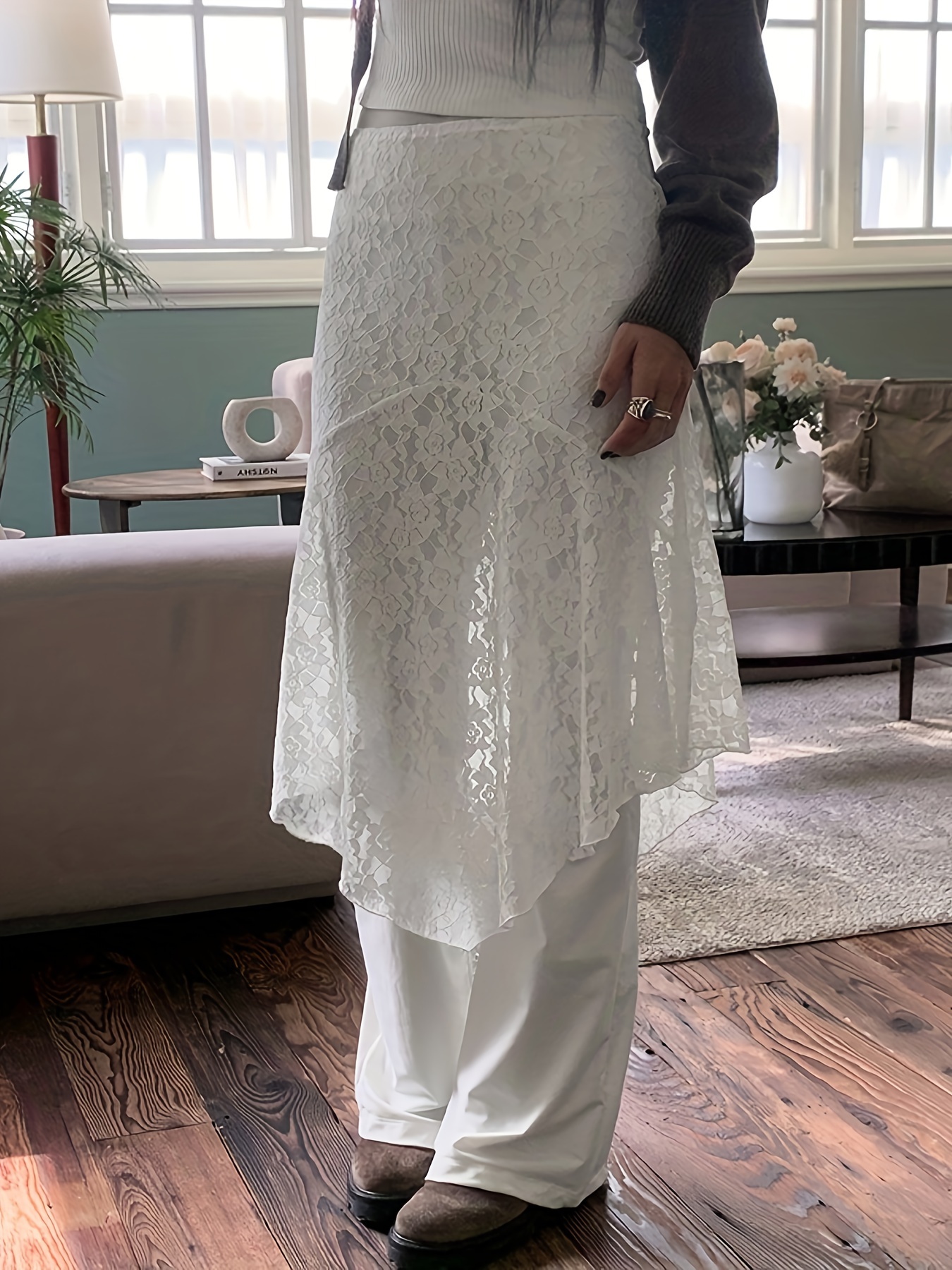 Falda Blanca Mujer - Temu
