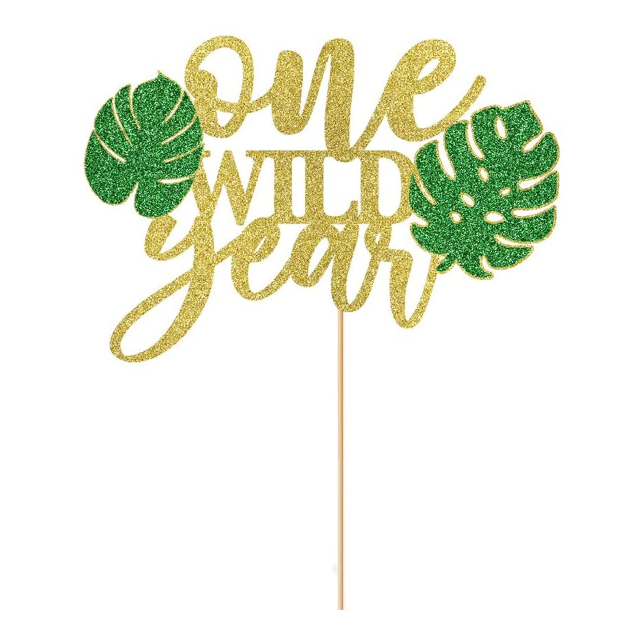 Year Cake Topper, Perfect For Celebrating A Baby's First Birthday With Jungle-themed Decorations For Boys And Girls