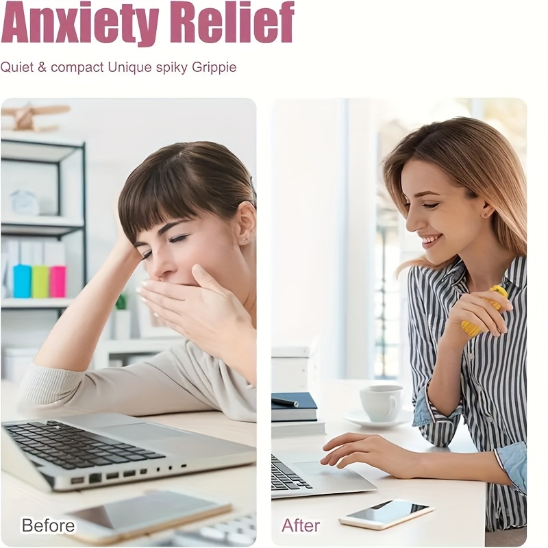 2-Pack Ouchies 3D Printed Sensory Fidget Toys - Relax & Focus Booster for Adults, Men & Women, Multi-Color Options, Durable Plastic Handheld Stress & Anxiety Gift for Office & Home Use, Anxiety, Playful Design, Textured Surface