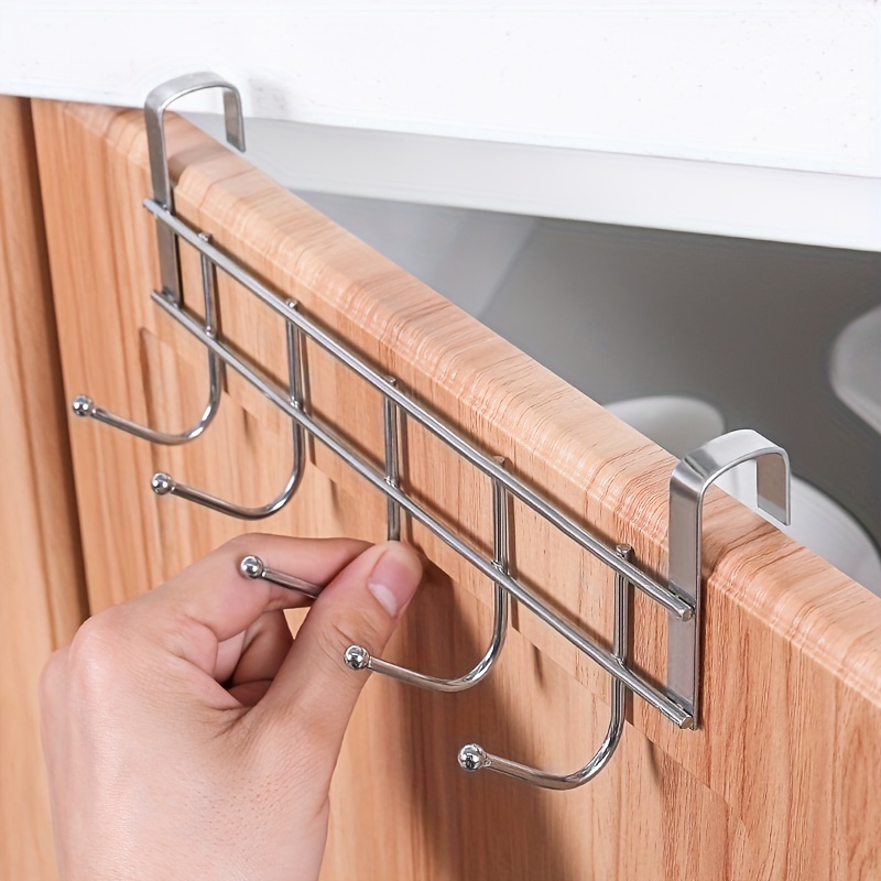 

Stainless Steel Over-the-door Hook - Versatile Hanger For Towels, Clothes & More In Kitchen, Bathroom & Bedroom