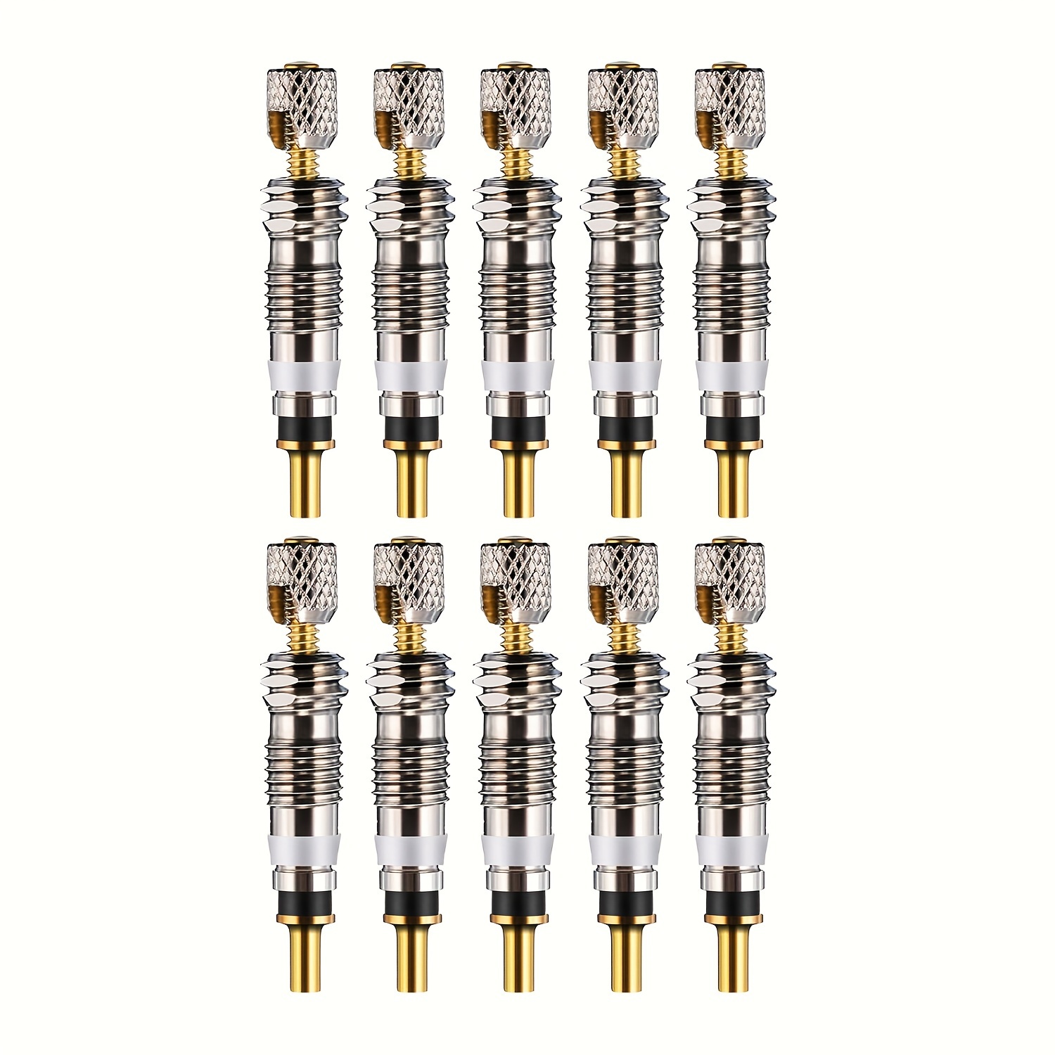 TEMU French Pattern Valve Core 10pcs, Sold In Sets Of 20, 10/20pcs Bike Valve Core Bicycle Valve Stem Replacement Brass Tubeless, Suitable For Stans,