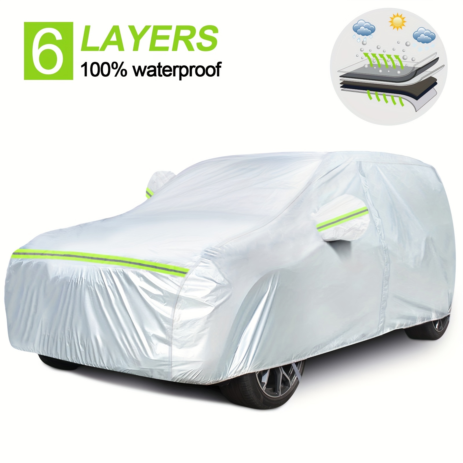 

Car For Suvs 193"-208" Car Cover Waterproof All Weather Car Covers For Automobiles Uv Protection Car Covers Snow Resistant Full Exterior Covers