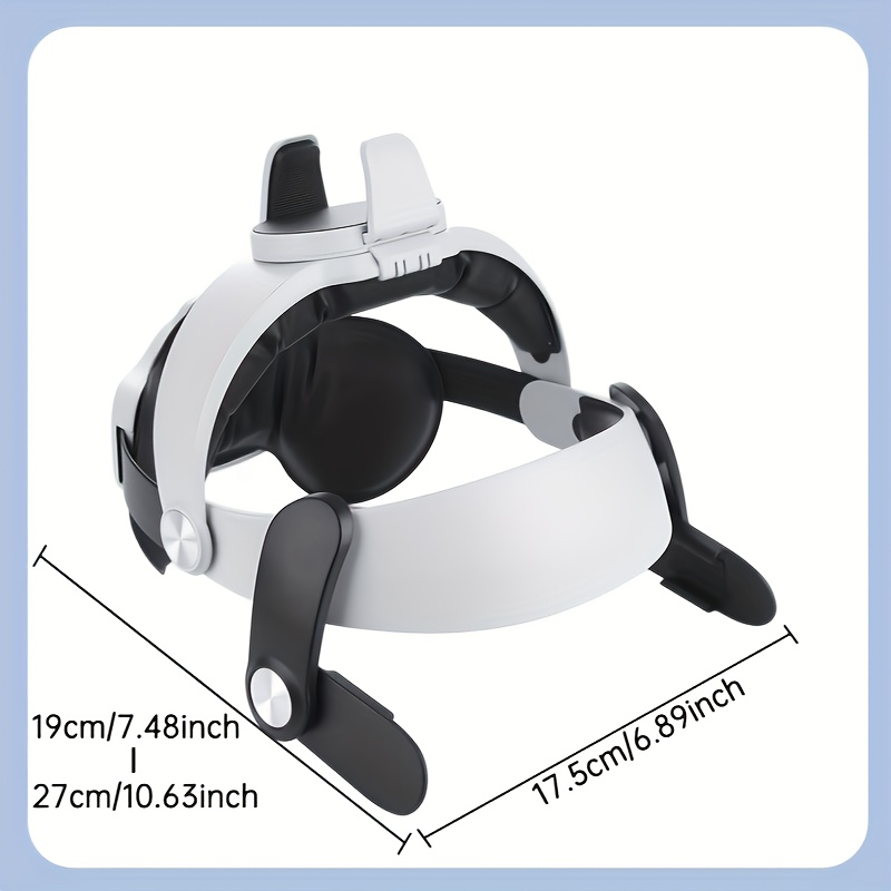 Wolmtt Elite Headband For Oculus Quest 2 - Adjustable Abs Vr Headset Accessory With Charging Bracket, Thickened Headrest For , For Extended Gaming , Quest 2 Headset Accessories