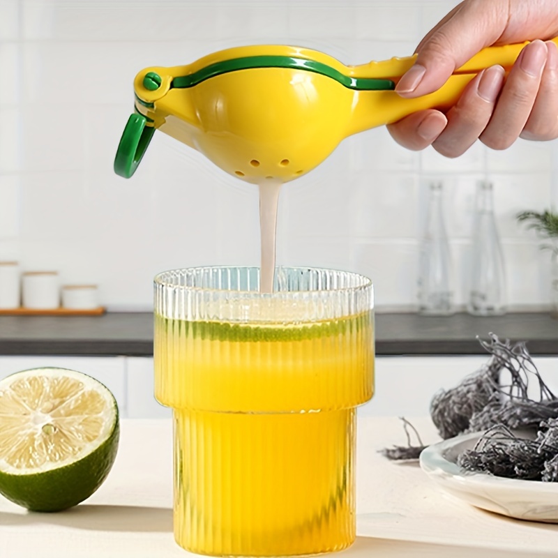 

2-in-1 Uncharged Manual Citrus Juicer - Durable Abs Lemon & Lime Squeezer With Patented Design - Easy-to-use Kitchen Gadget For Efficient Juice Extraction