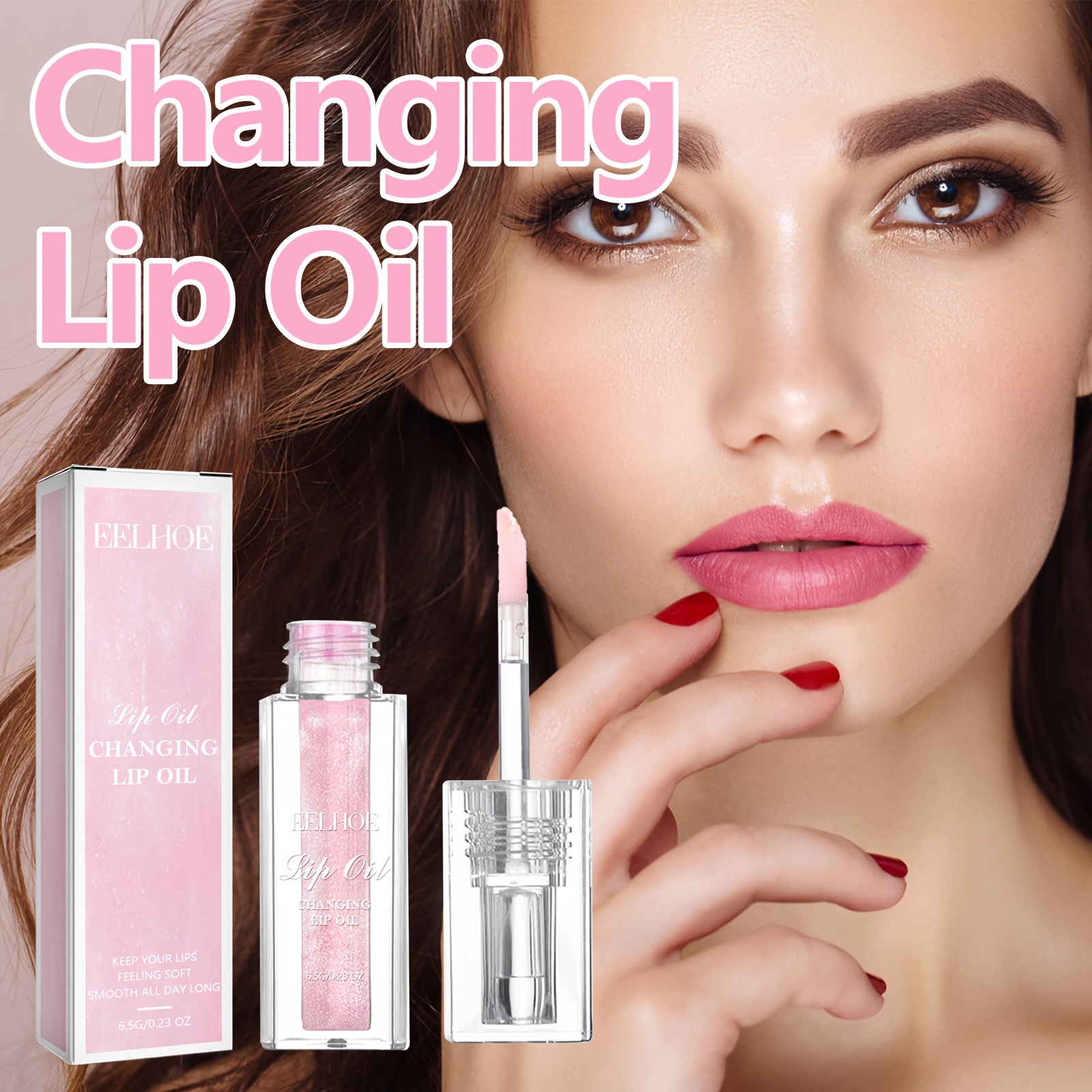 Color Changing Lip Oil, Care For Fine Lines Of Lips, Moisturize Lips, Daily Essential Color Changing Lip 13g-2pcs