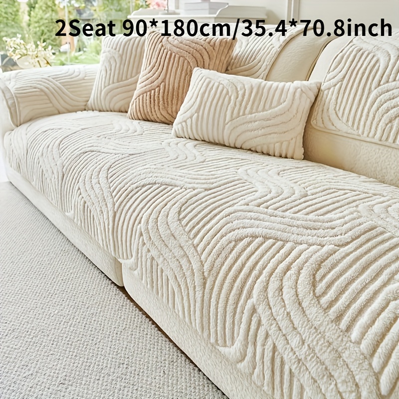Luxurious Plush Non-Slip Sofa Mat - Pet-Resistant, Breathable Chenille Fabric, Modern Vintage Design for Living Room, Bedroom, Office Decor, Machine Washable, Multiple Sizes Available, Sofa Mat for Living Room, Bedroom Comfort, Elegant Home Accessory, Antislip Backing