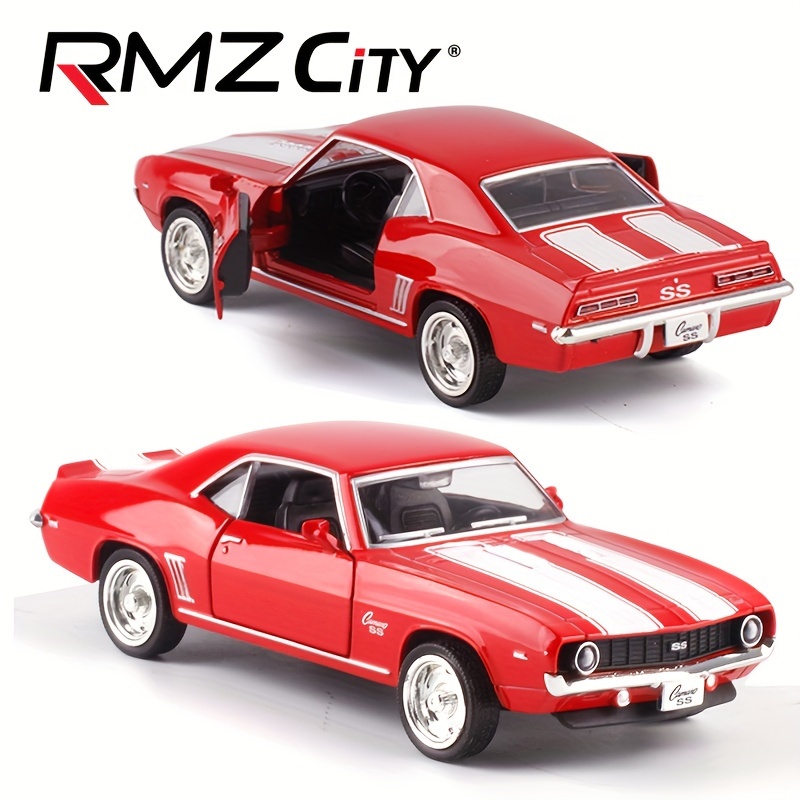 

Rmz City 1/36 Scale Chevrolet 1969 Diecast Cars Models, Openable Doors, Zinc Alloy Pull Back Vehicles Toy Cars, Cars Gifts For Boys Girls