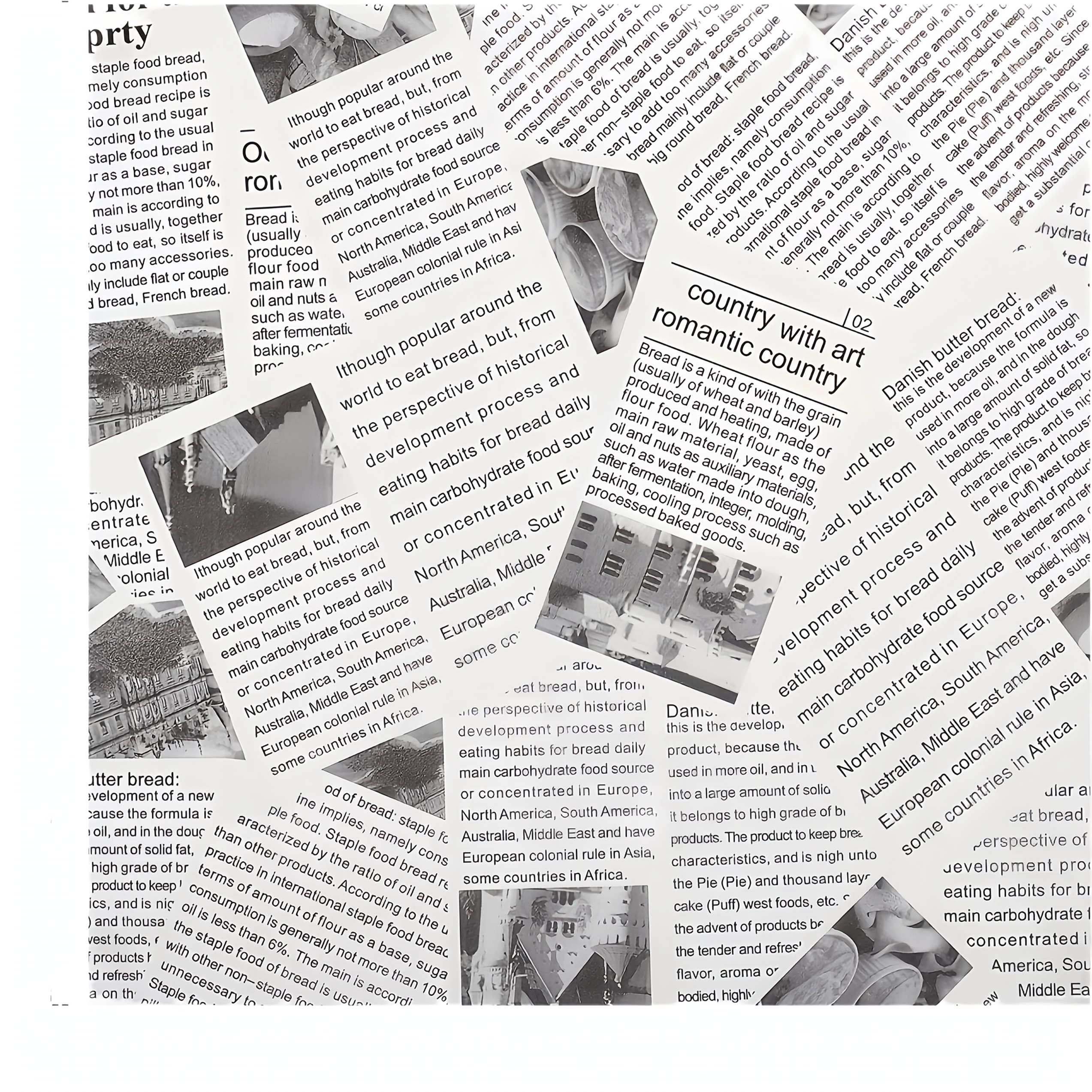 E-shop 200 Blatt 8,6×8,6 Zoll Ölbeständiges Papier mit Druckmustern, geeignet zur Verwendung als ölbeständige Platzsets für Pommes und Burger,