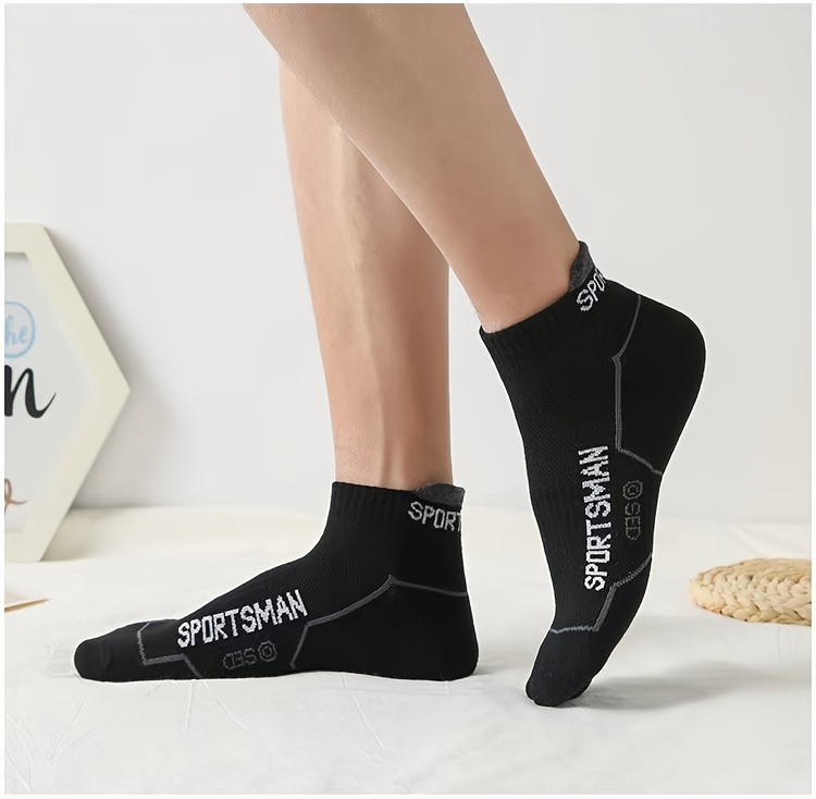 12 Pairs Of Men's Mid Crew Sport Socks, Sweat-absorbing Comfy Breathable Socks For Men's Basketball Training, Running Outdoor Activities