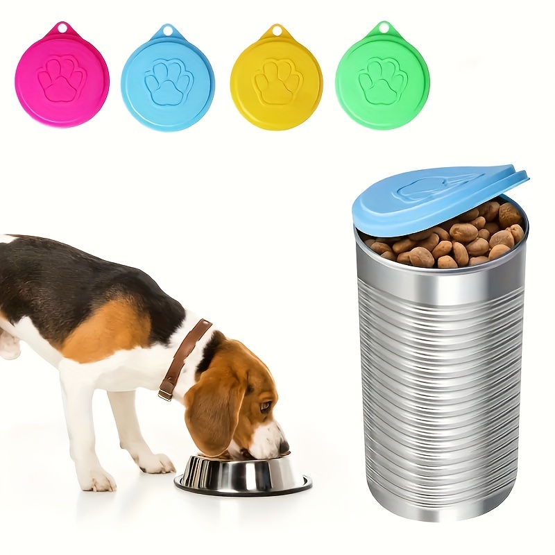 

5-pack Pp Material Round Can Covers For Dog And Cat Food Storage - Universal Fit, Airtight Seal Lids For Pet Food Containers