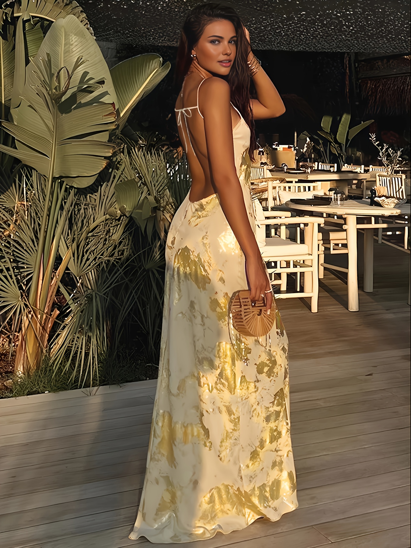 green emerald velvet dress Gold Yellow Bridesmaid Dresses Flowy One Shoulder Long Sleeves Floor Length Chiffon Bridesmaid Dresses main image 0