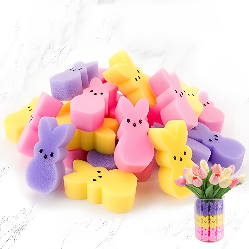 

12pcs Colorful Foam Rabbits, Easter Bunny Decorations, Vase Stuffing Sets, Spring Decorations Home Decorating Center Table