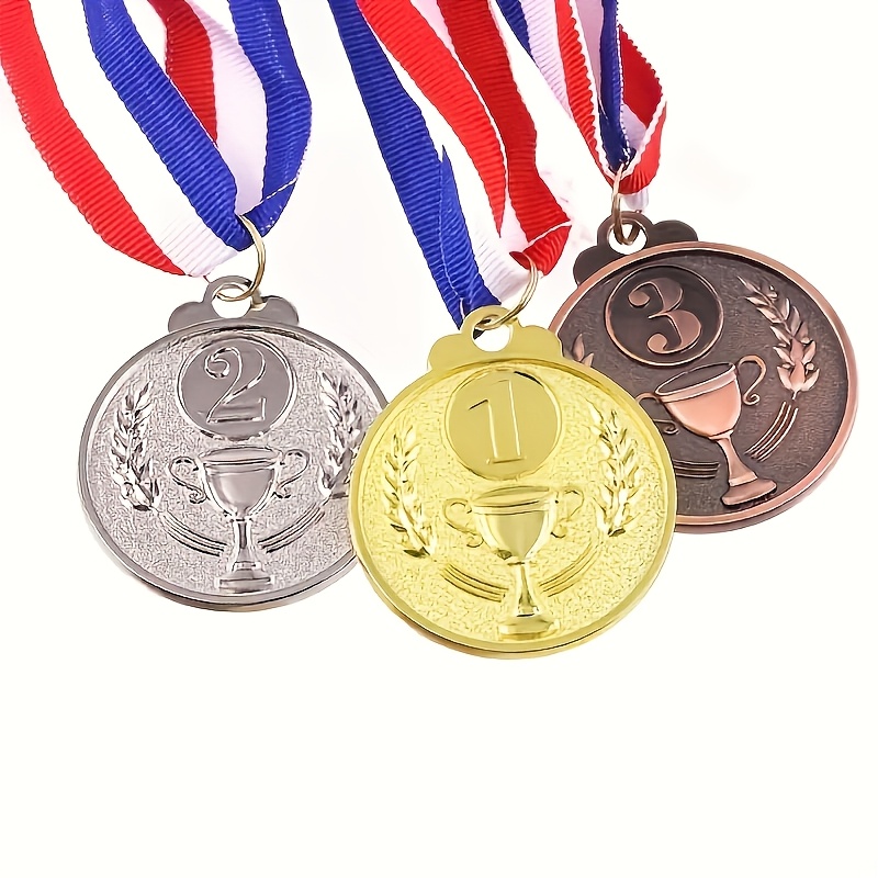 Image of 15pcs Alloy Numbered Medals 123 (1st/2nd/3rd ) Suitable For Competitions, Events, Team Awards - Numbered 1-15 Prizes