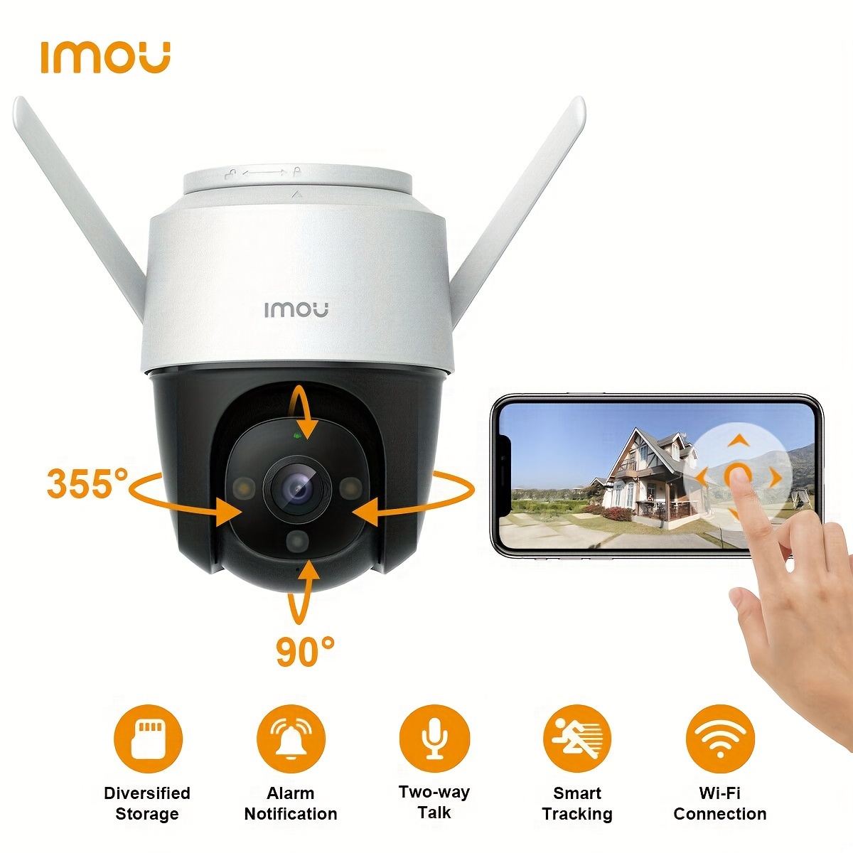 

Cruiser 4mp Wi-fi Ip Ptz Camera Outdoor Two-way Audio Camera 360 ° Ai Human Detection Smart Home