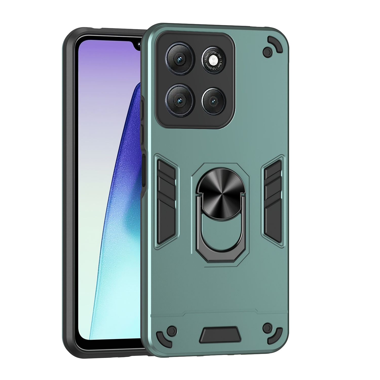 TEMU Phone Case - For Motorola For Moto G86 Power Case, Heavy-duty Double-layer Shockproof Protective, With Magnetic Ring Holder, For Motorola For