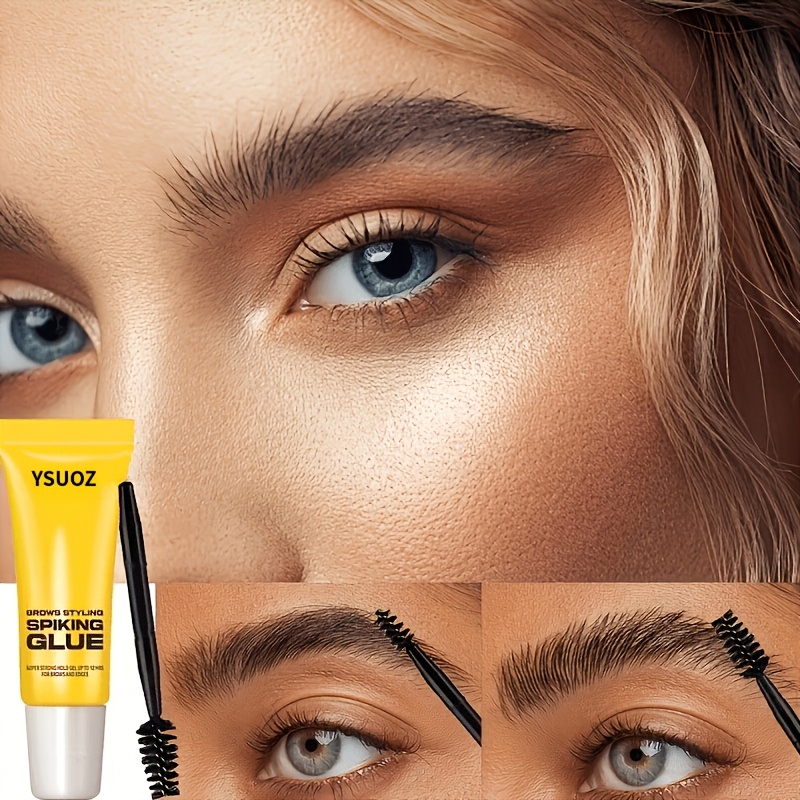 Eyebrow Styling Gel With Brush: 3d Outline Natural Brow Shape, Strong Shaping, Waterproof And Sweat-proof, Long-lasting And Transparent, Suitable For Types