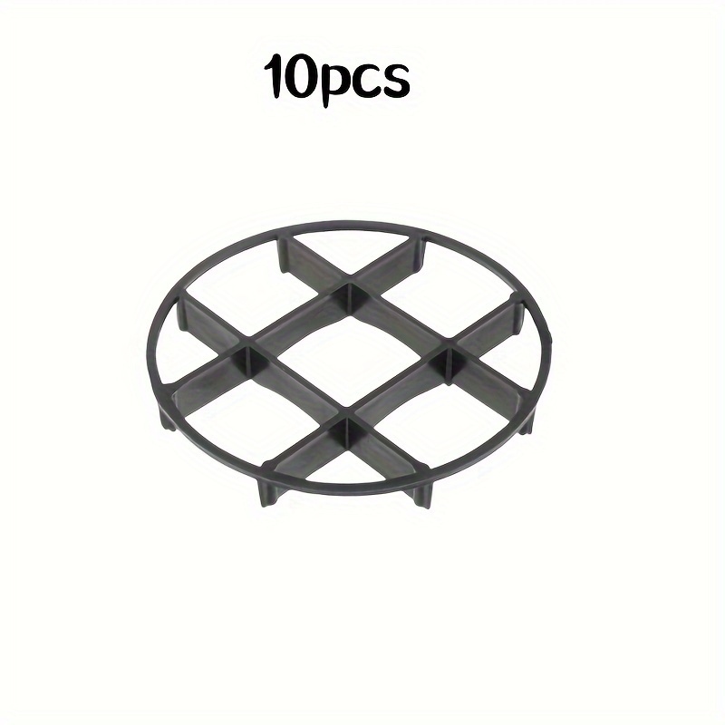 Image of 10pcs, .8-inch Round Breathable Plastic Flowerpot Foot Pad And Prevents , Making It An For Potted Plant Enthusiasts.
