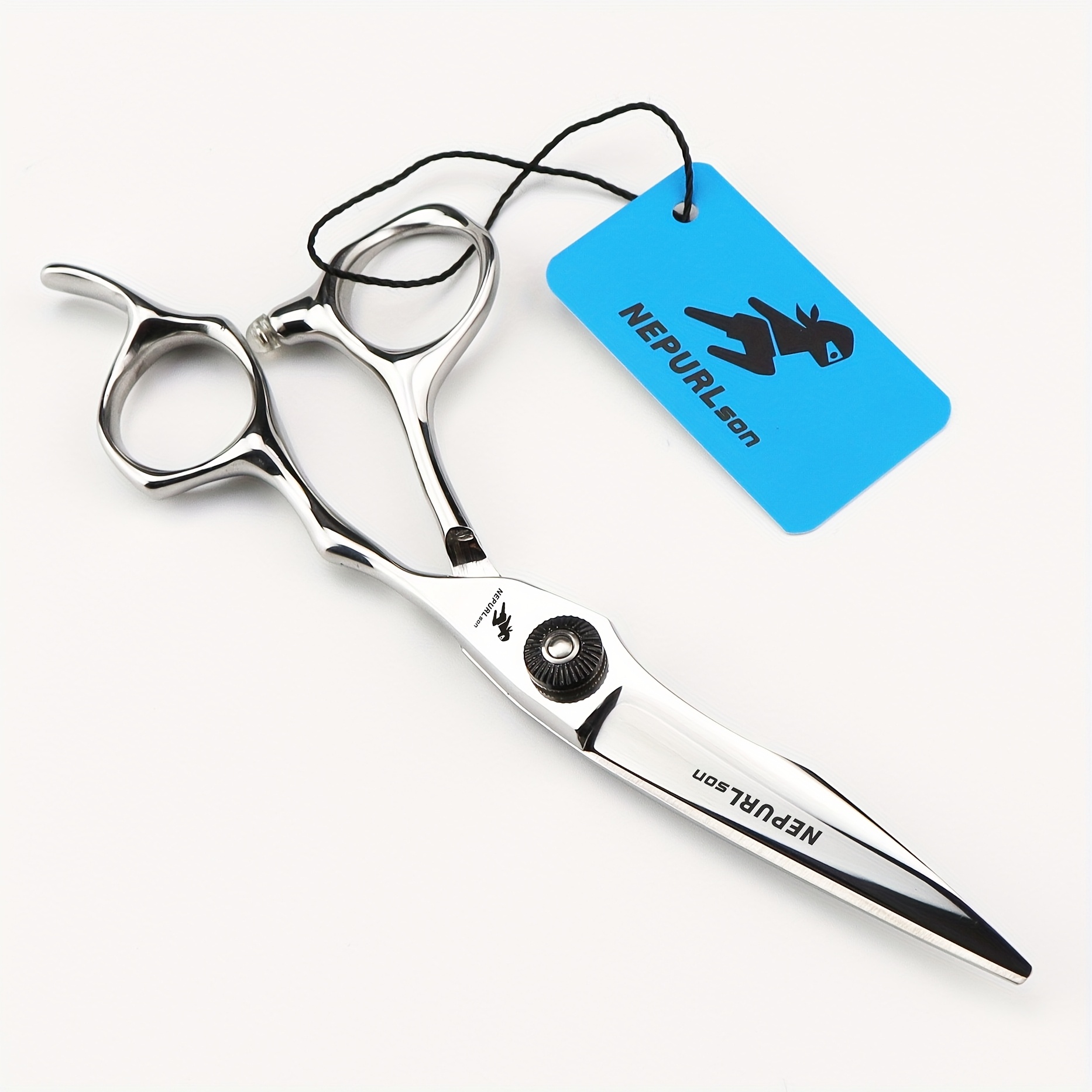 Professional Right-Handed 6.0 Black High Screw Hair Scissors