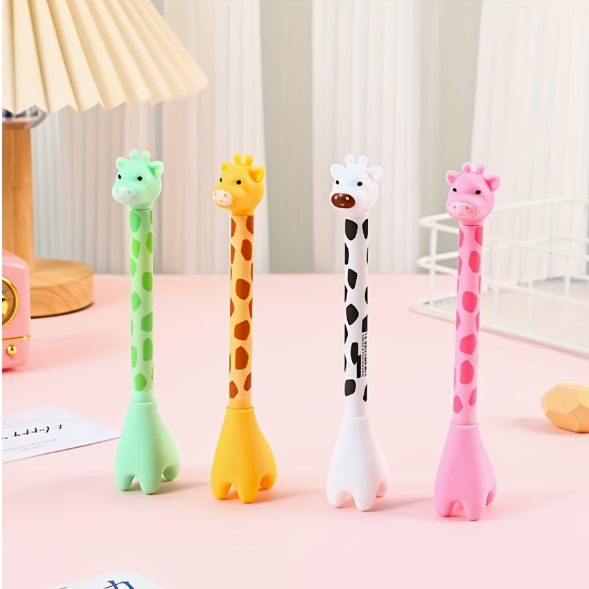 12 cute giraffe gel pens stylish and realistic design smooth black ink   for   back to school stationery kawaii supplies   writing tools Product details 5