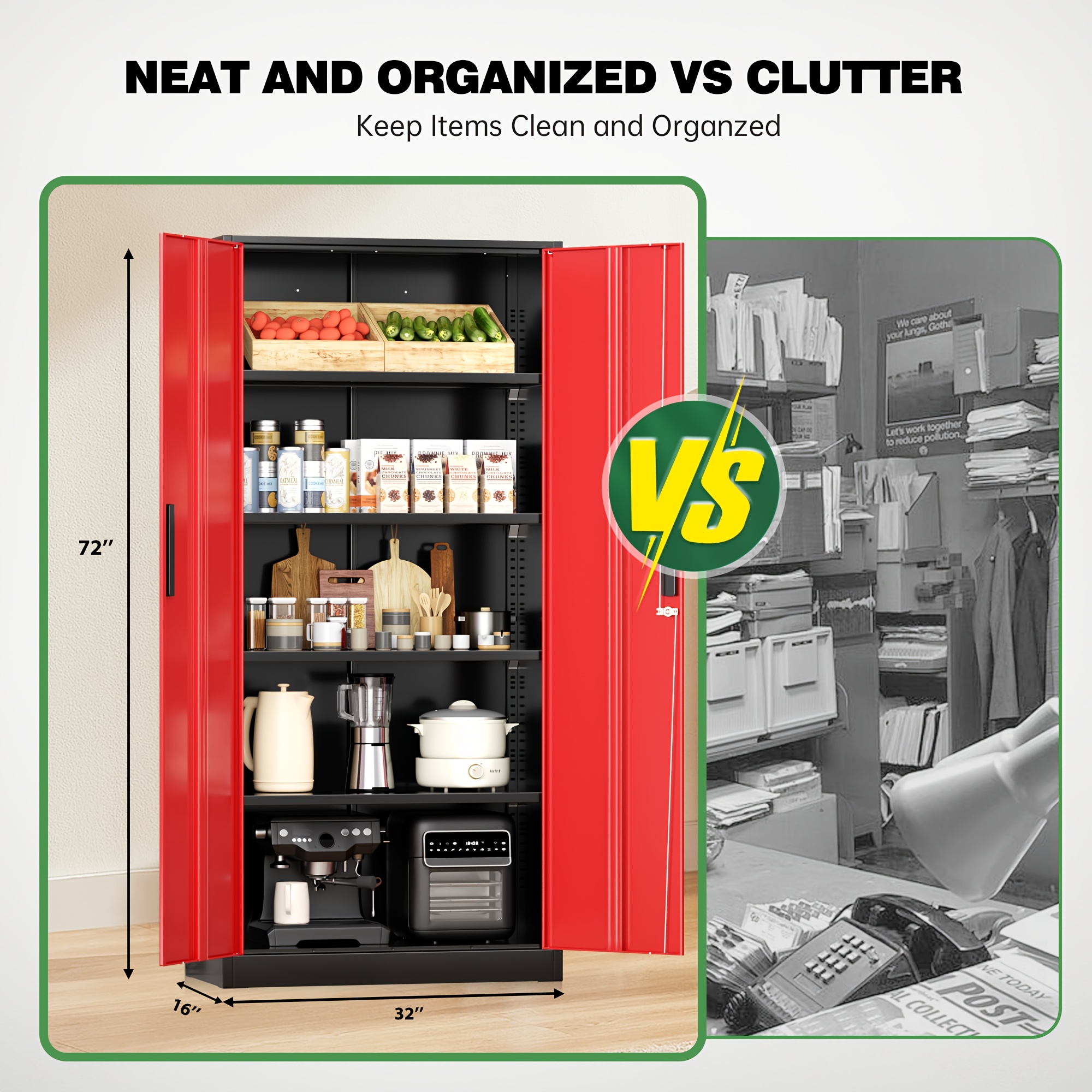 Five-tier Office File Cabinet, Small/large Size