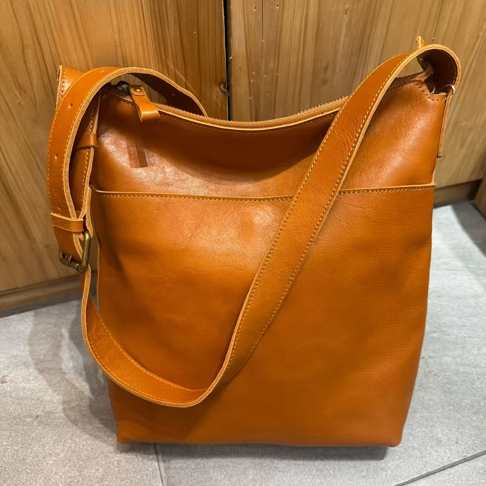 TEMU Genuine Leather Bag For Women Crossbody Bag Shoulder Bag Leather Bag Vintage Designer Satchel Hobo Purse
