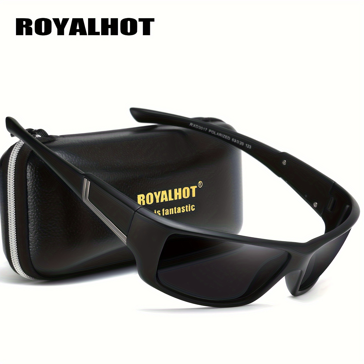 

Royalhot, Cyberpunk Versatile Lowkey Wrap Around Polarized Glasses, For Men Women Outdoor Sports Party Vacation Travel Driving Fishing Supply Photo Prop