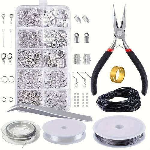 900pcs 1set additions sold separately jewelry making individual box and set for colors 10 options beads plier tools set set jewelry additions suitable for adults and beginners
