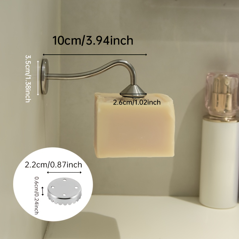 Image of 1pc Magnetic Soap Rack--mounted Soap Rack, Suitable For Bathroom, Toilet, Shower Room, No Punching Self-adhesive, , , For Soap And Hand Soap Storage Container