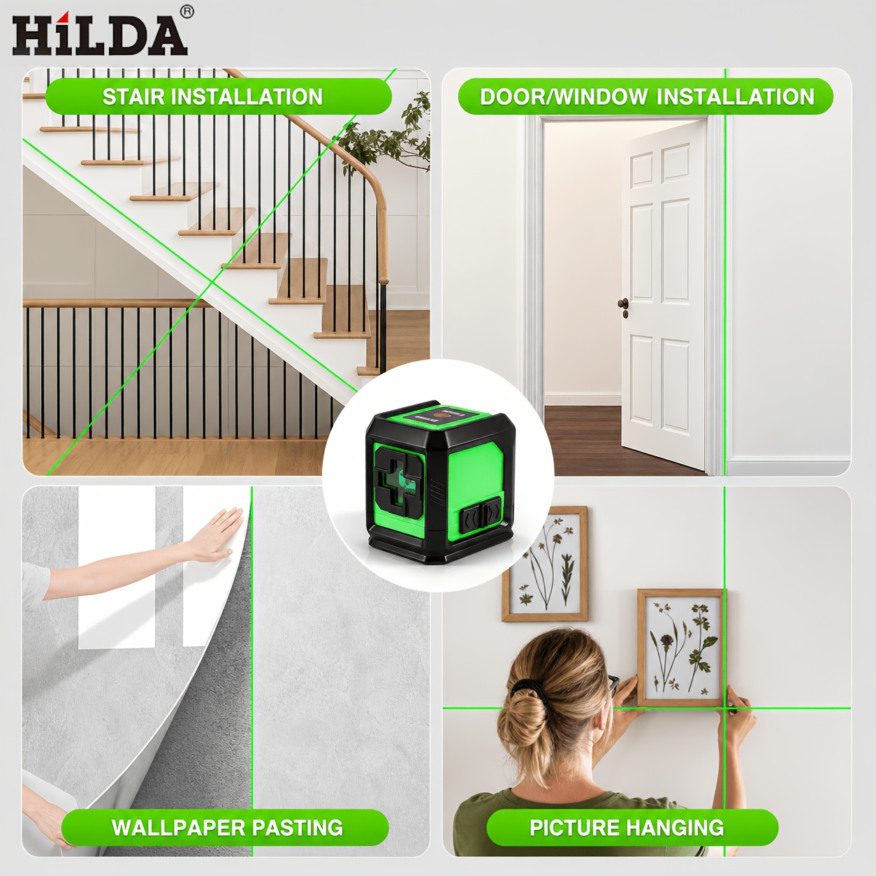 Prenosivi HILDA zeleni laserski nivelator
