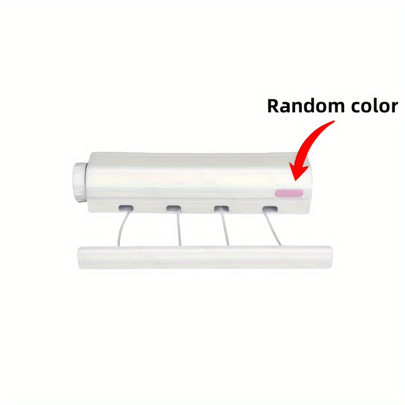 Image of Retractable Clothesline Four-line Wall-mounted Clothes Rack, Used Indoors And Outdoors, Invisible Automatic Retractable Clothesline In The Bathroom, Space, Clotheslines