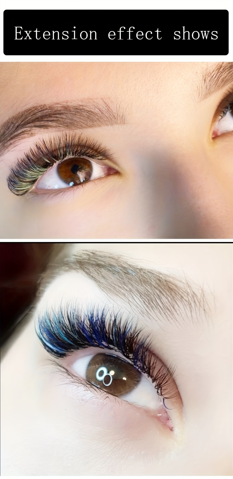 Colored Lash Clusters False Eyelashes 0.07 Red Blue Purple - Temu South ...