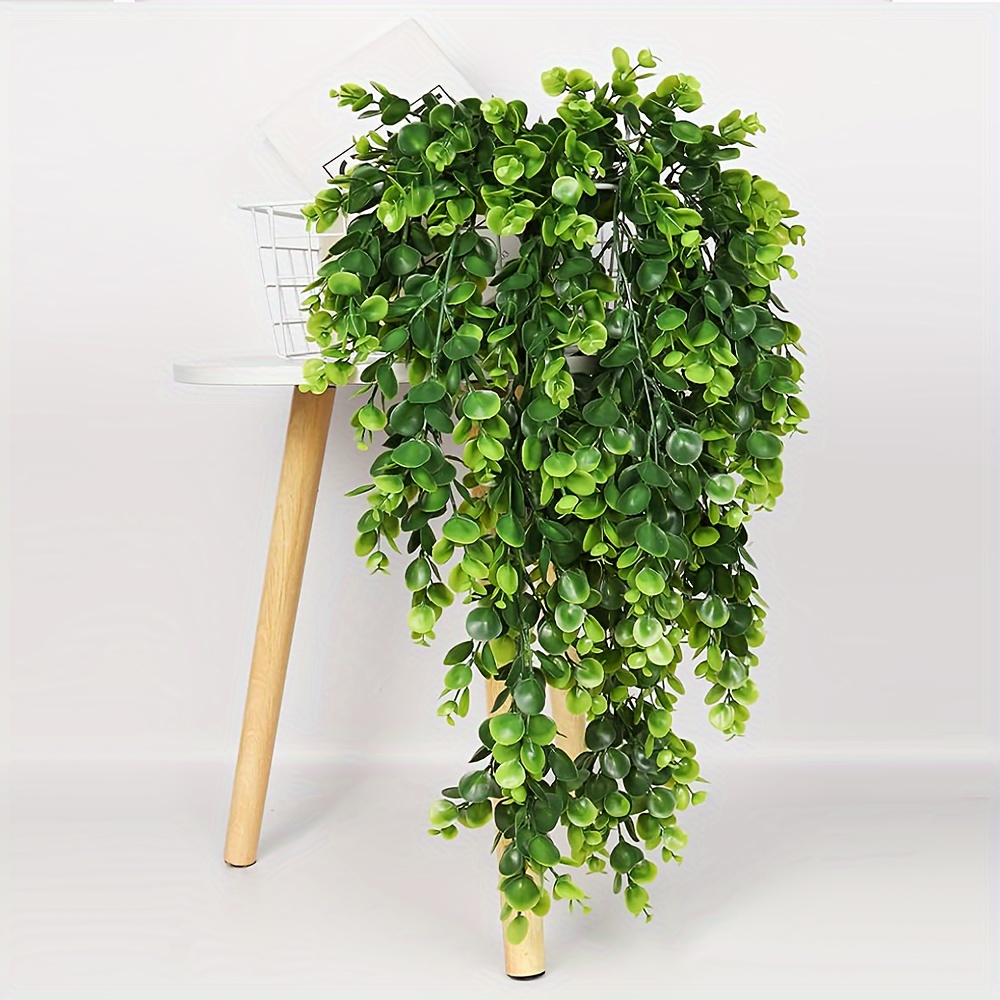 

2-pack Artificial Eucalyptus Garland Vines, Faux Greenery Hanging Plants For Home, Living Room, Office, Outdoor Patio, Shop Decor, Housewarming Gift - Plastic Vine For Various Room Types