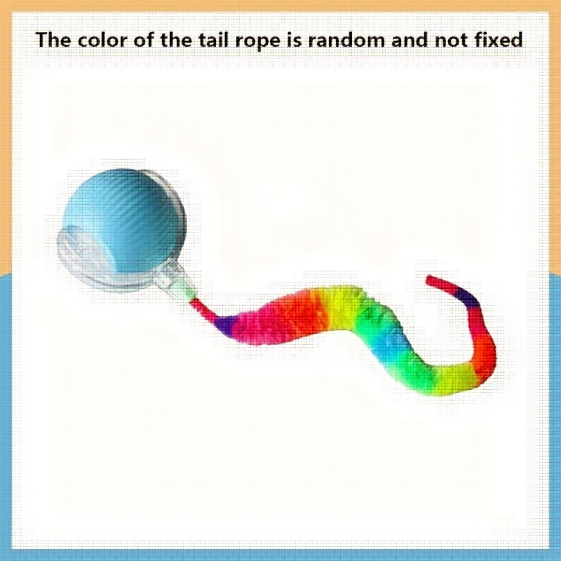 1 [self-entertaining Smart Cat Toy] Automatically Rolling Teasing Cat Ball Usb Charging Luminous Bite-resistant Plastic Safe Material - Upgrade - Caterpillar Teasing Cat Ball (tail Color Random)