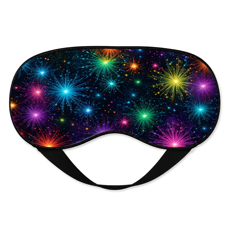 TEMU 1pc, Luminous Starry Pattern Printed Sleep Mask, Soft And Comfortable, Cute And Fun, Couple Style, Unisex, Ideal Gift For Holidays, Office