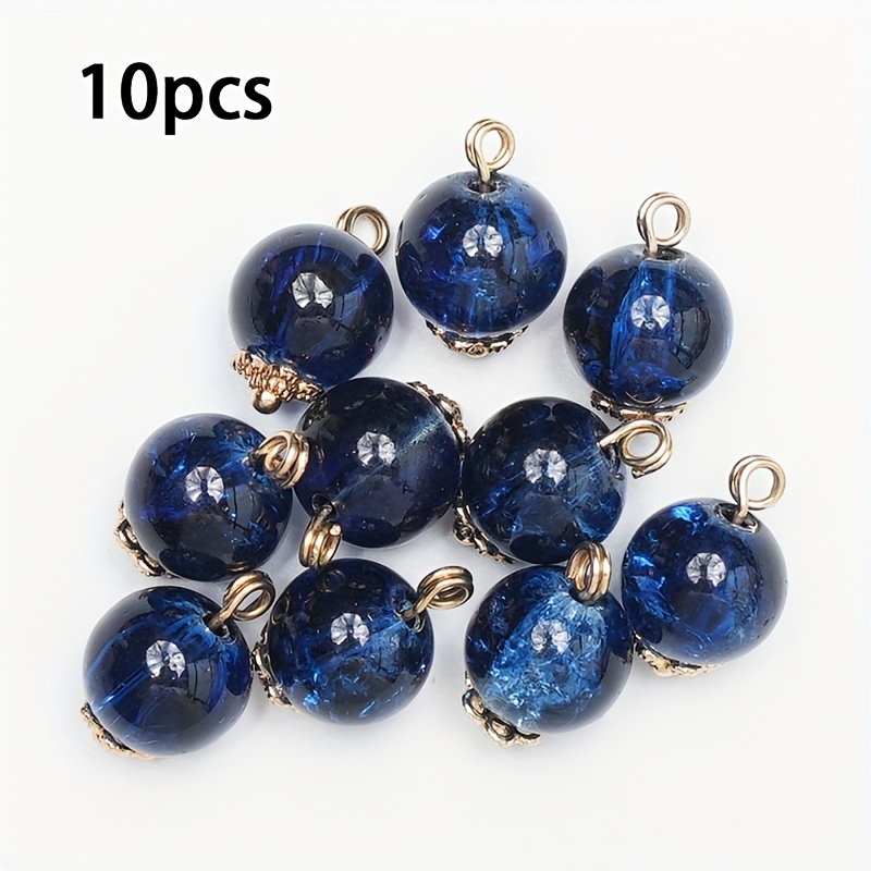 E-shop 10 Stück 1cm Eisriss-Rundknöpfe mit Beinen Vintage Pferdegesicht Hanfu-Dekoknöpfe