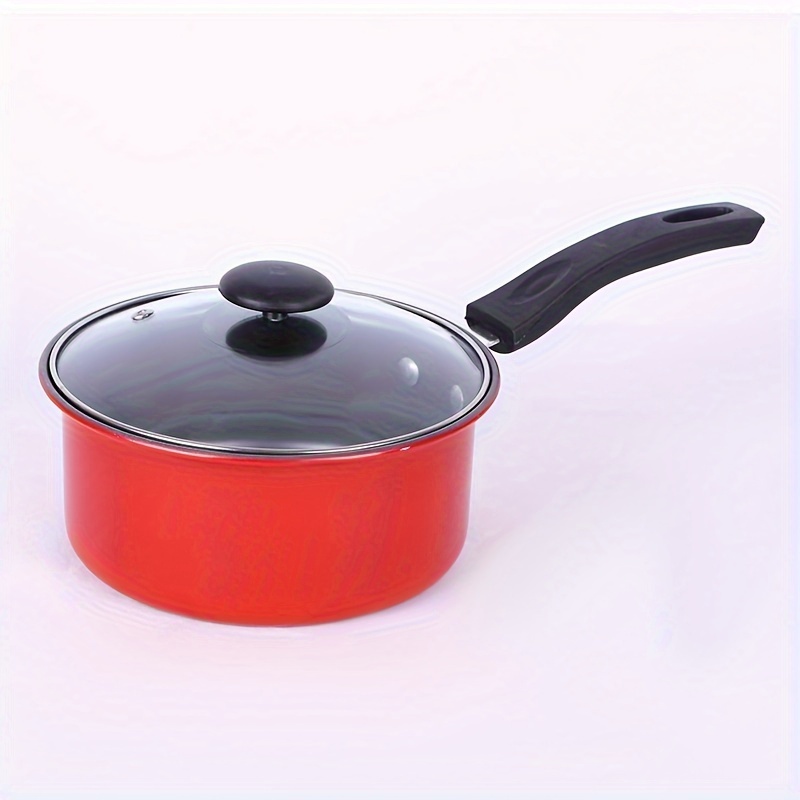 5pcs red enamel cookware set non stick     use ideal holiday gift details 3