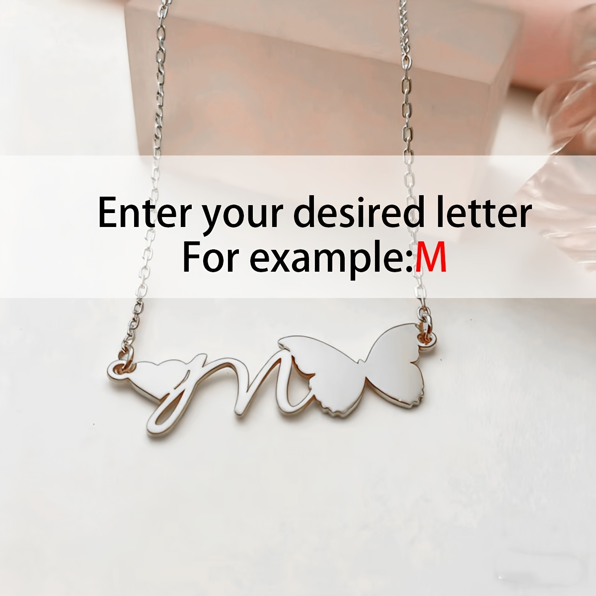 Women's Personalized Letter Necklaces with Charms
