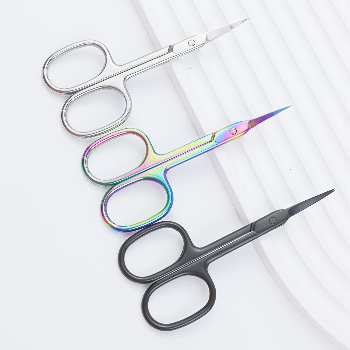 

Professional Stainless Steel Cuticle Scissors & Beauty Scissors, Nail Cuticle Trimmer, Cuticle Cutter - 1pc Pointed For Dead Skin Removal & Cuticle Care Tool