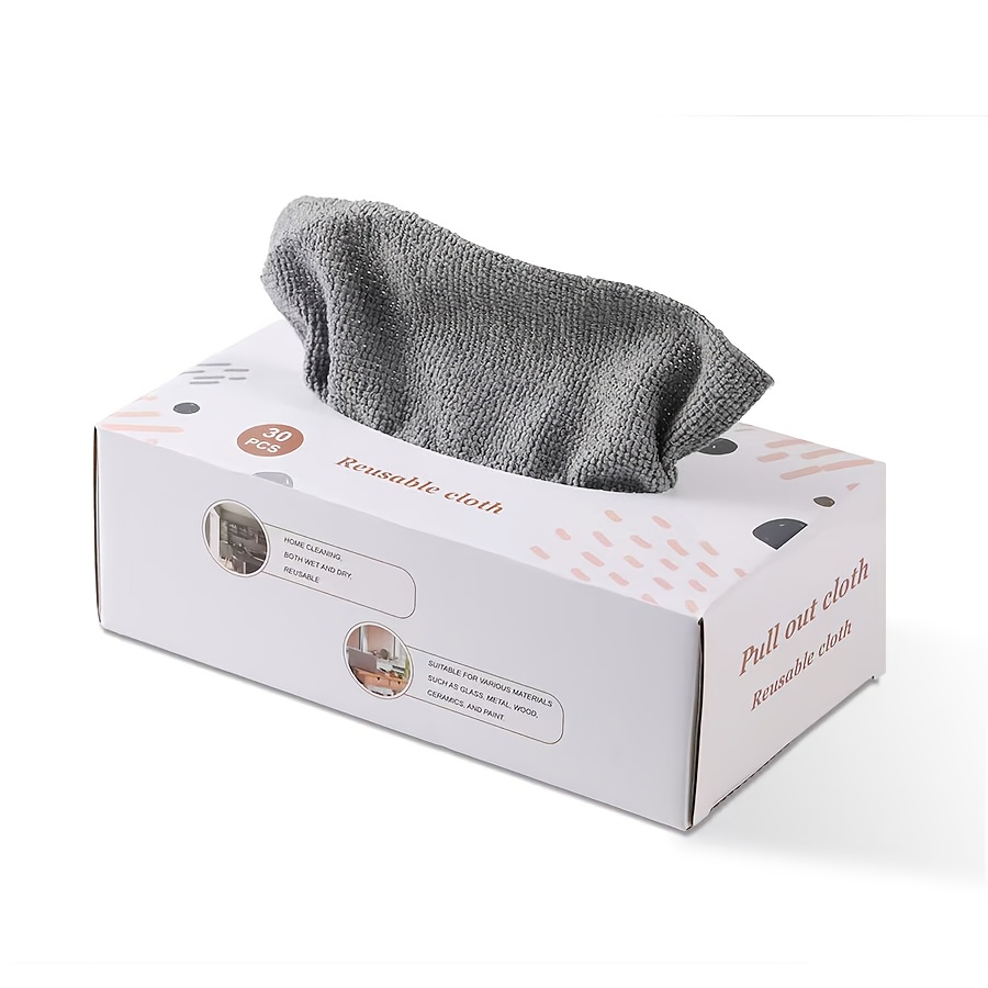 TEMU 30pcs Cleaning Cloths Reusable Cleaning Cloths Pull-out Cloths Disposable Lazy Cloths Dry And Wet Dual-use Cleaning Cloth